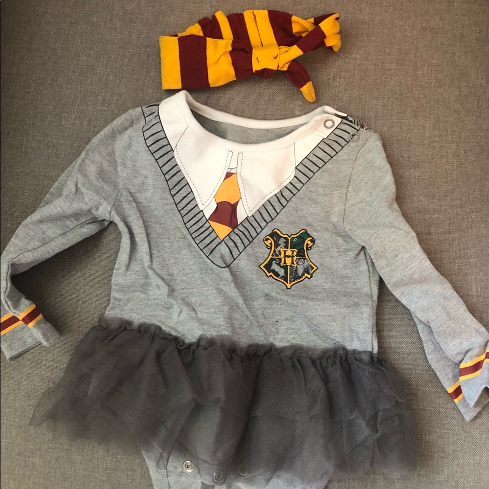 Harry Potter onesie dress with headband
